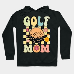 Golf Mom Groovy Golf Player Golfing Female Golfer Hoodie